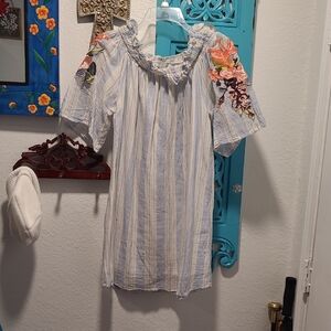 Hayden Blue and White Striped Dress